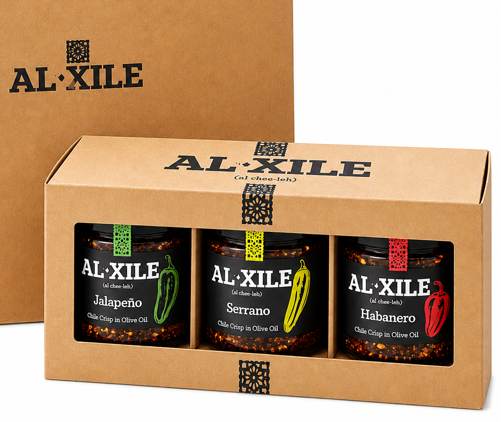 AL XILE 3-Pack Chili Crisp in Olive Oil (Jalapeno, Serrano, Habanero)