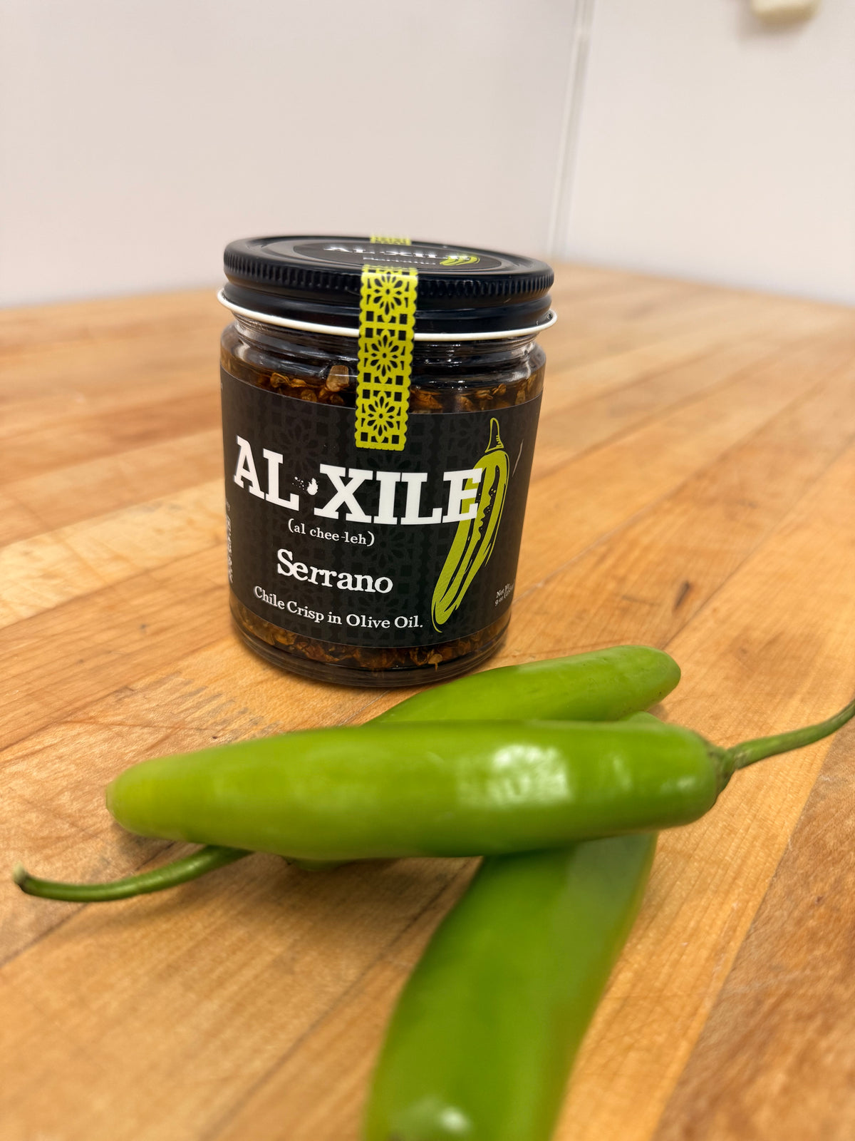 Serrano Chili Crisp in Olive Oil